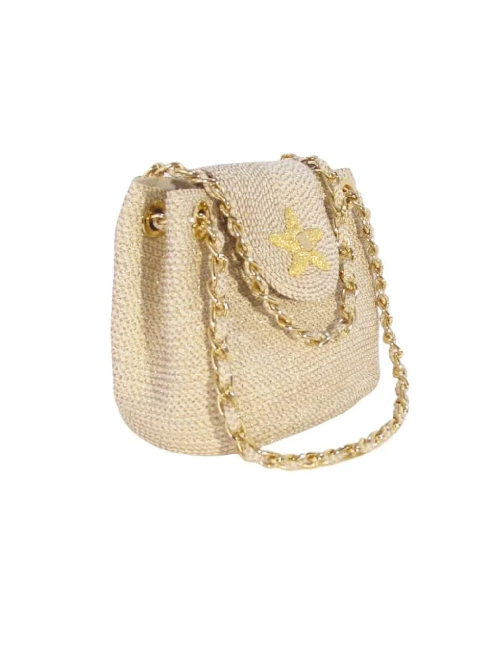 ERIC JAVITS Mini Sqishee Star Gold Starfish Chain Shoulder Bag $335 - Picture 2 of 11